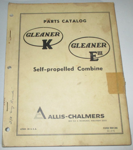 Allis chalmers gleaner e - allis, &